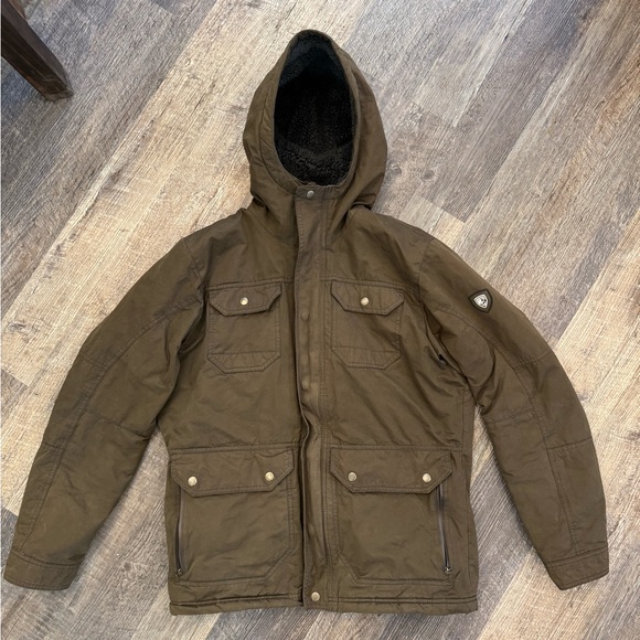 Kuhl Kollusion Men’s Large JacketCold Weather Sherpa LinedBrown & Grey
